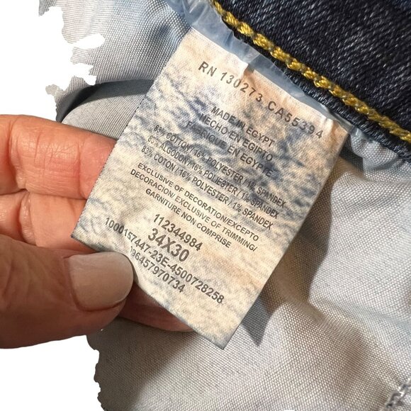 Wrangler Jeans Mens Dark Blue Relaxed Boot Western Cowboy Cotton 34X30 Tag READ - Picture 11 of 11